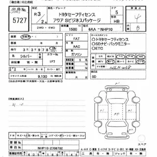 TOYOTA AQUA 2021