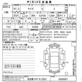 TOYOTA RAIZE 2025